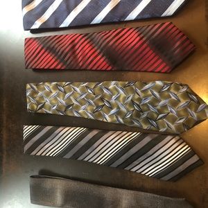 5 100% silk used ties